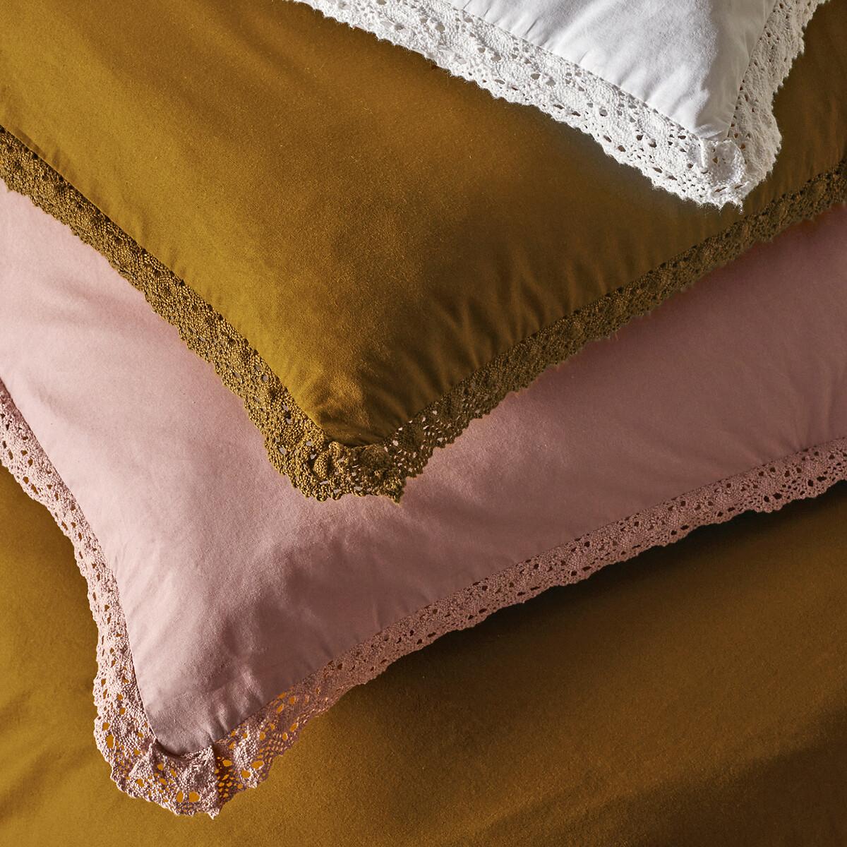 Alhambra Crochet Lace 100% Washed Cotton Pillowcase – image 10