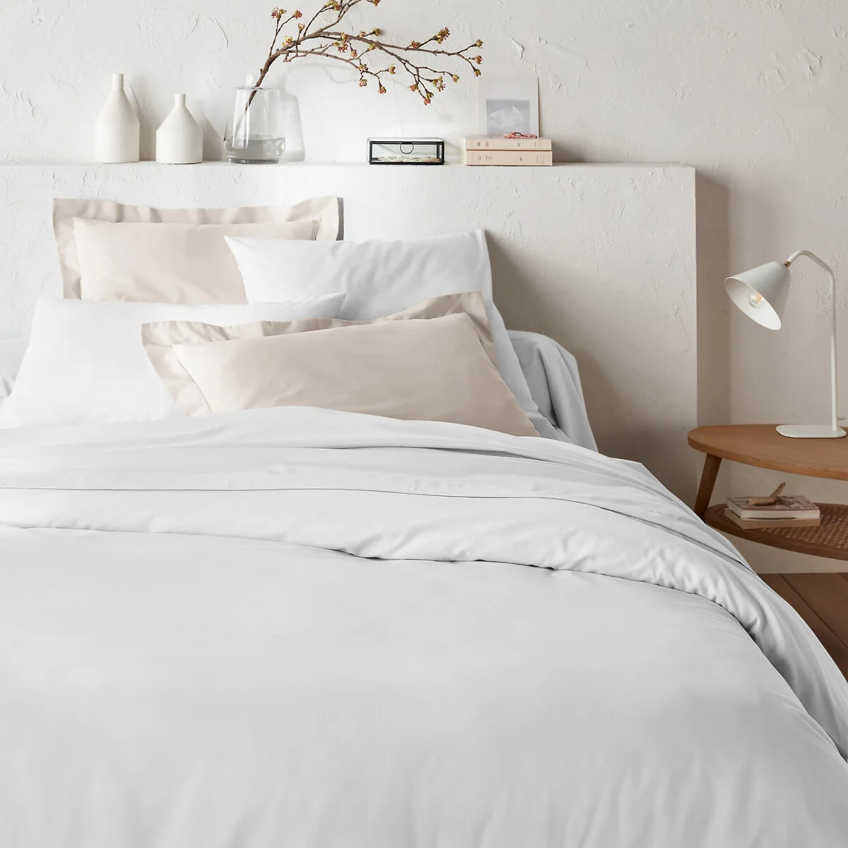 Scenario Plain Polycotton Bolster Pillowcase – image 3