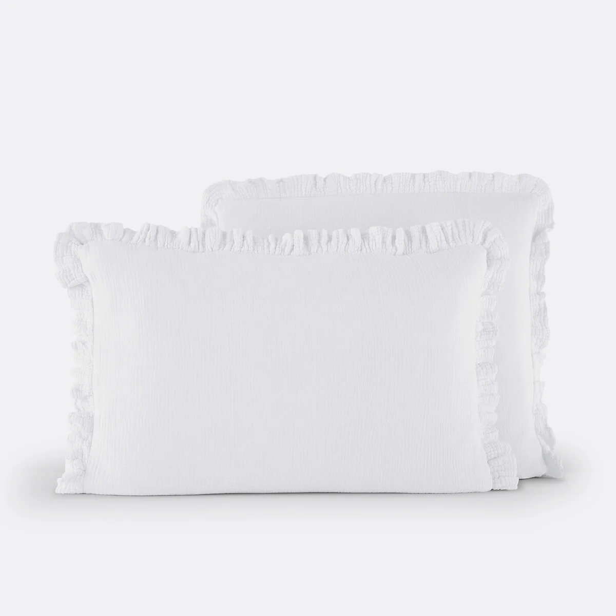 Kumla Plain Ruffle 100% Cotton Muslin Pillowcase – image 2