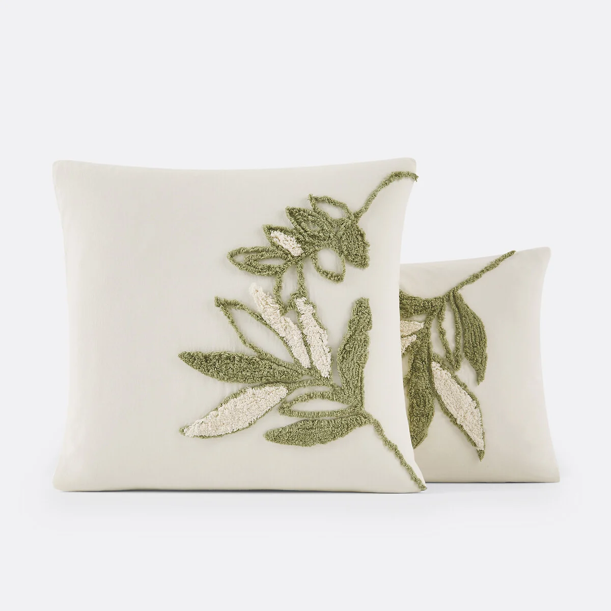 Piana Embroidered Foliage 100% Cotton Pillowcase – image 2