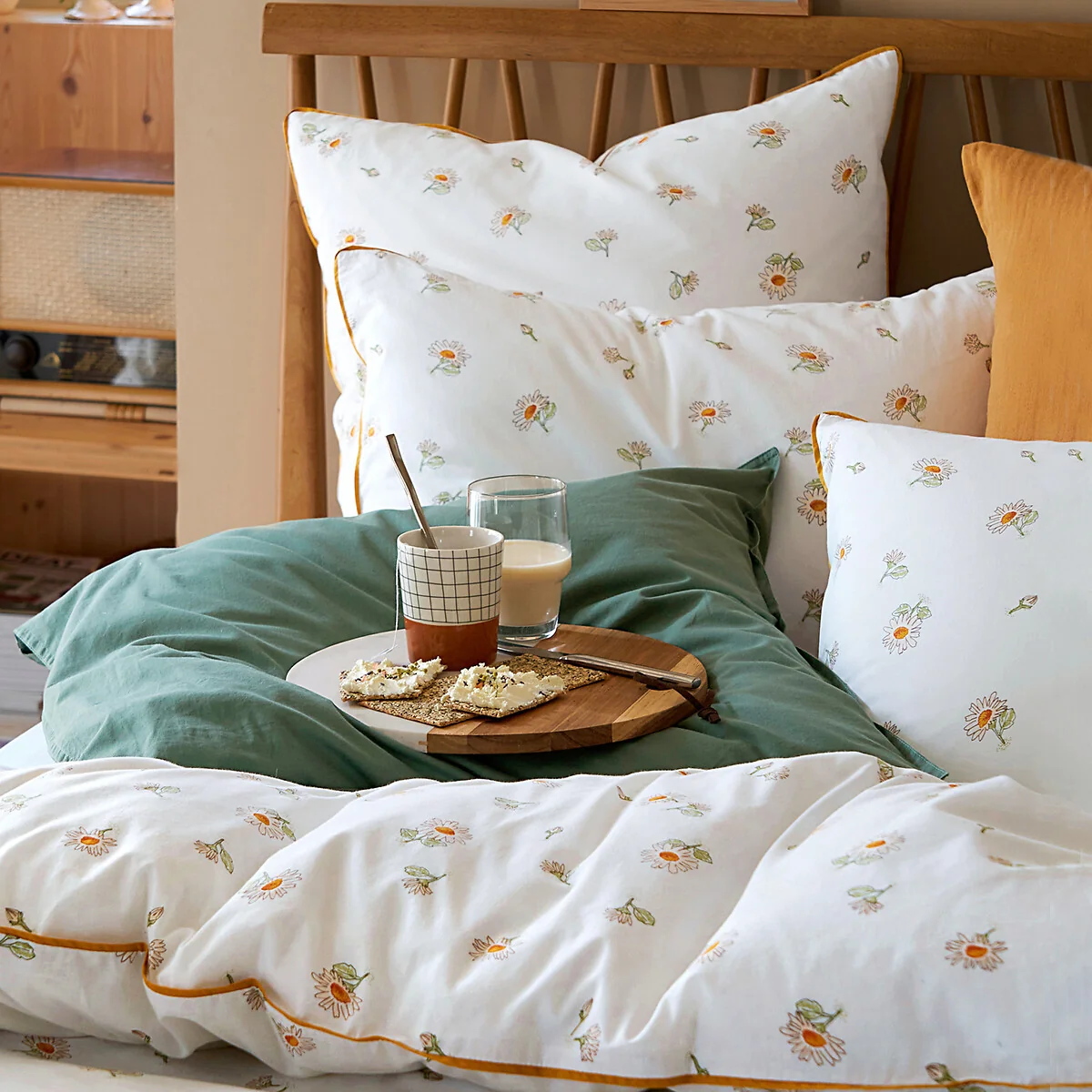 Paquita Floral 100% Washed Cotton Pillowcase – image 4