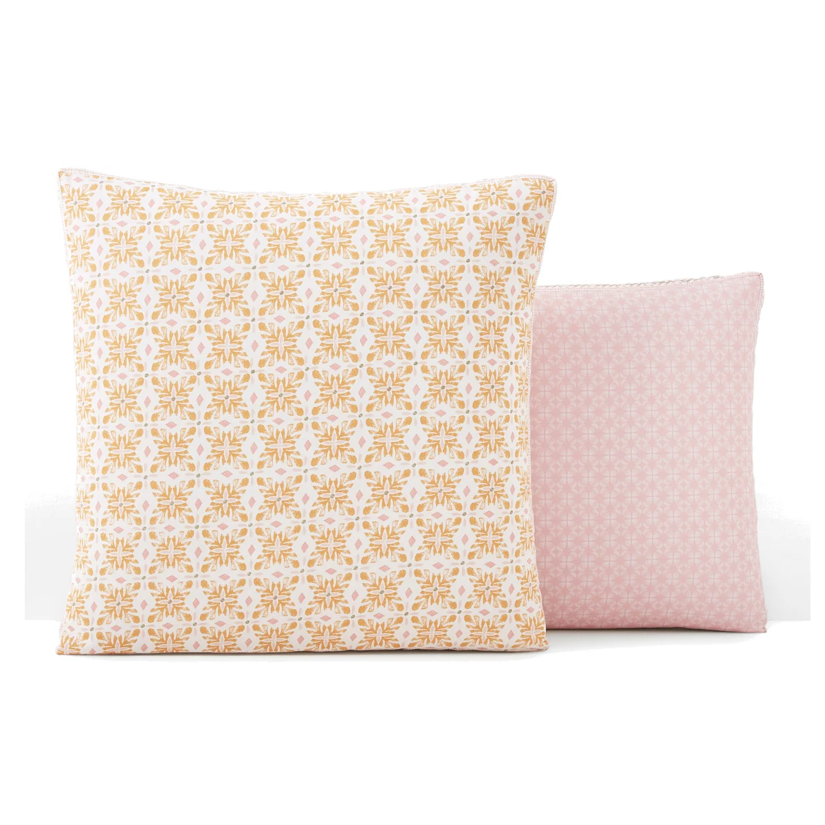 Gardenia Floral Geometric 100% Cotton Pillowcase – image 1