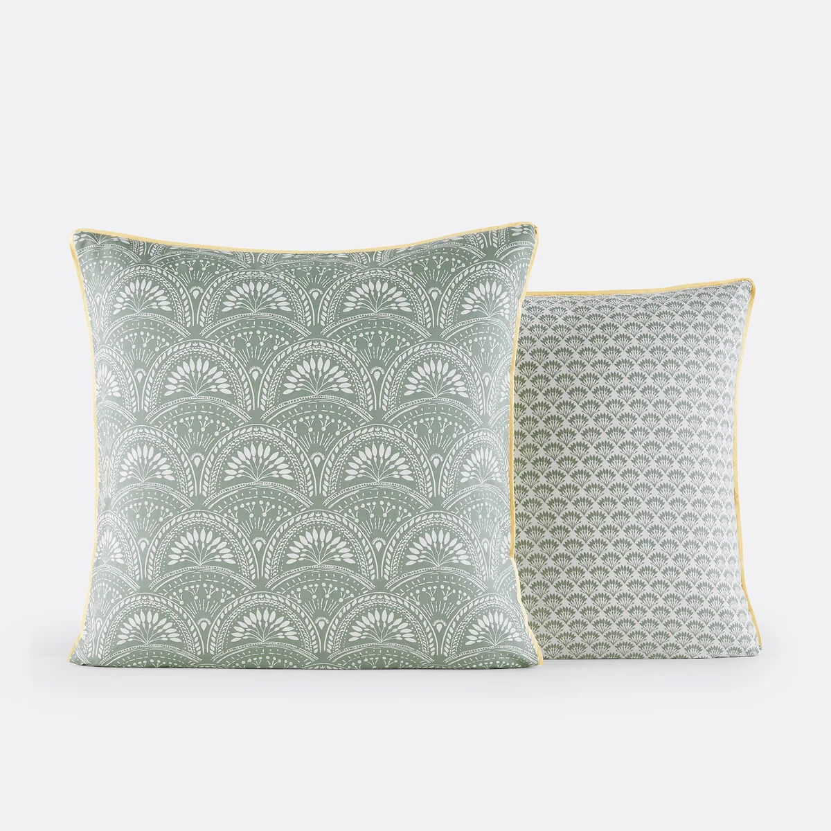 Jaipur Green Fan 100% Washed Cotton Pillowcase – image 3