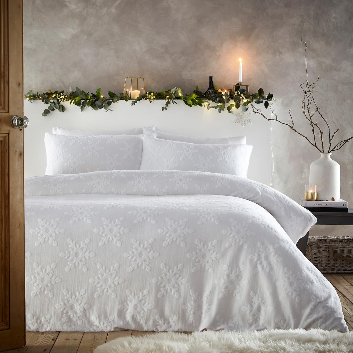 Snowflake Tufted 100% Cotton Duvet and Pillowcase Set – image 2