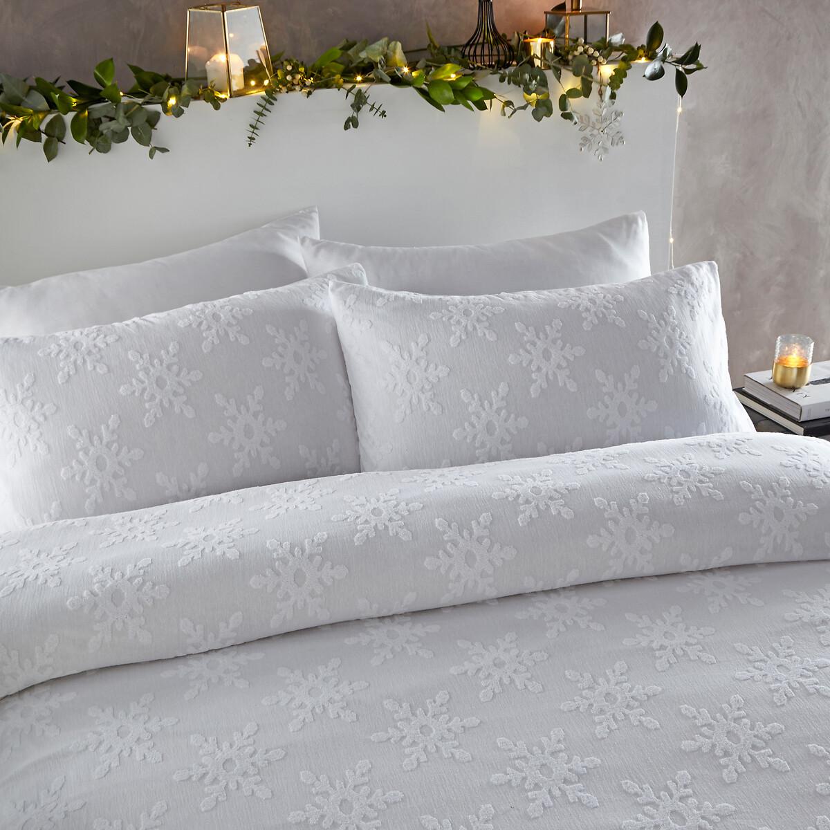 Snowflake Tufted 100% Cotton Duvet and Pillowcase Set – image 4