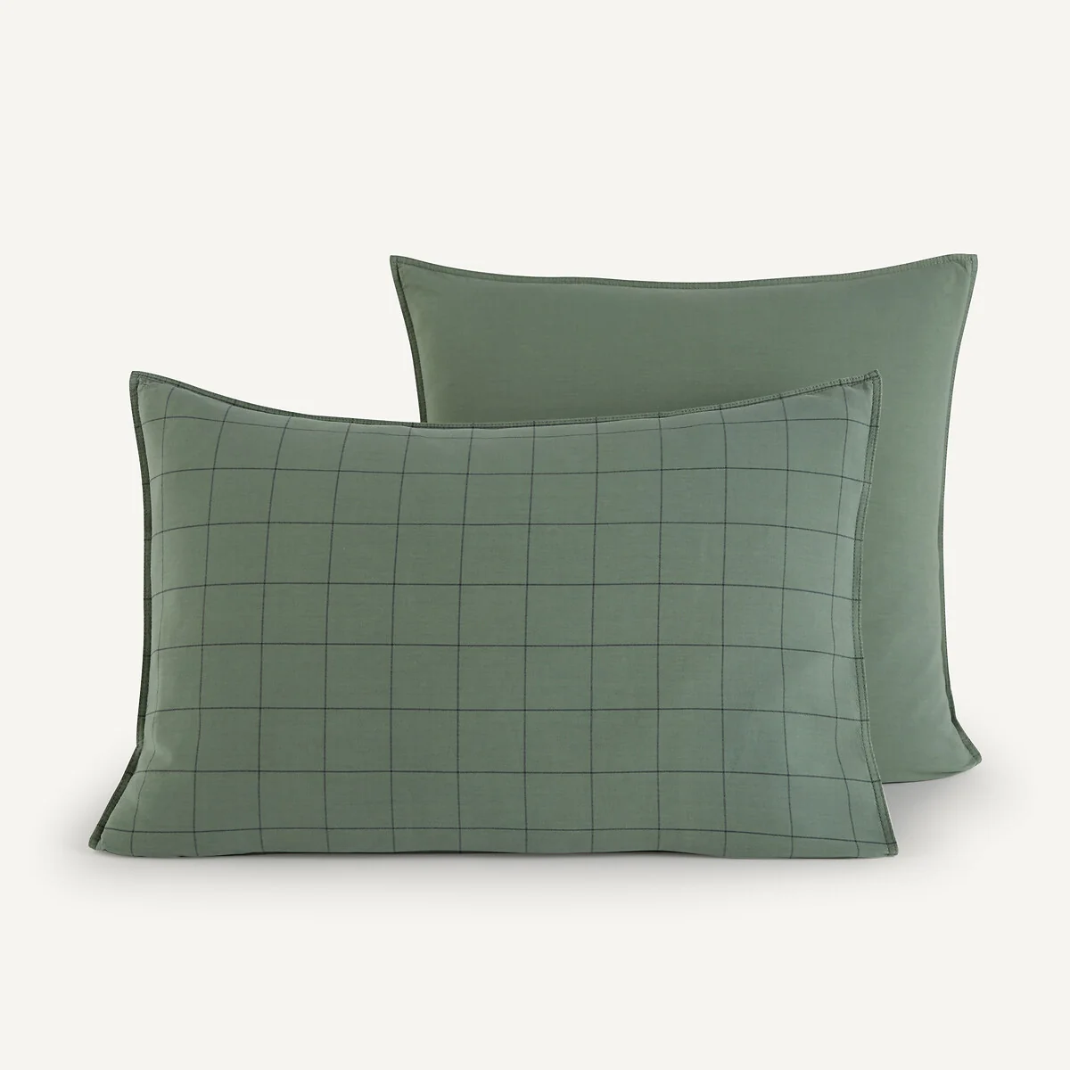 Ponlok Checked 100% Organic Cotton 300 Thread Count Pillowcase – image 3