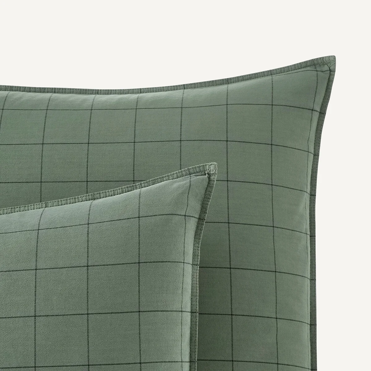 Ponlok Checked 100% Organic Cotton 300 Thread Count Pillowcase – image 4
