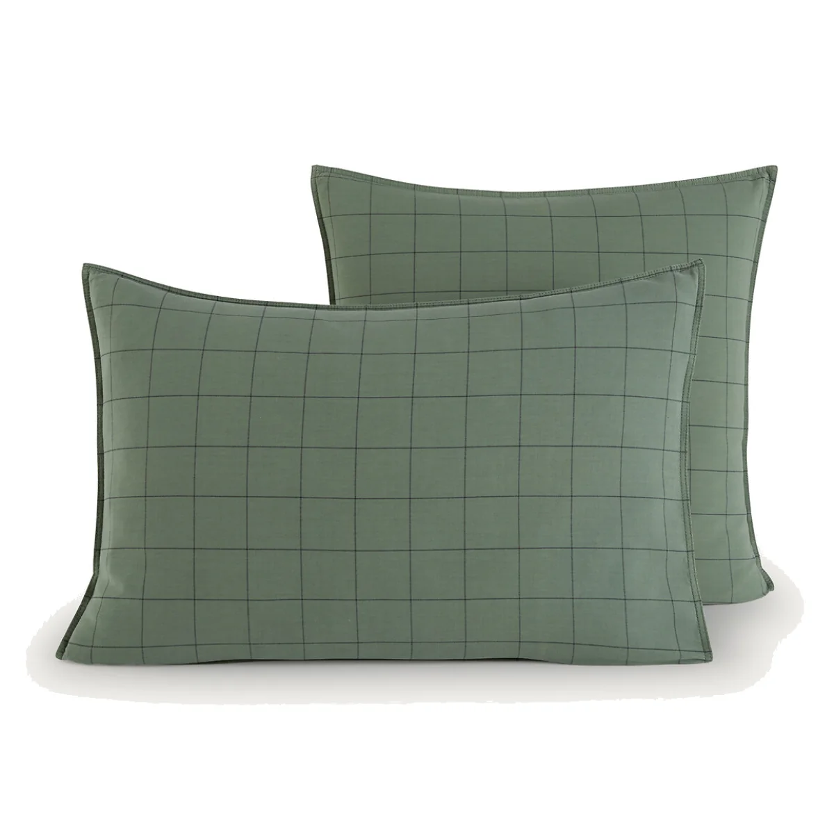 Ponlok Checked 100% Organic Cotton 300 Thread Count Pillowcase – image 1