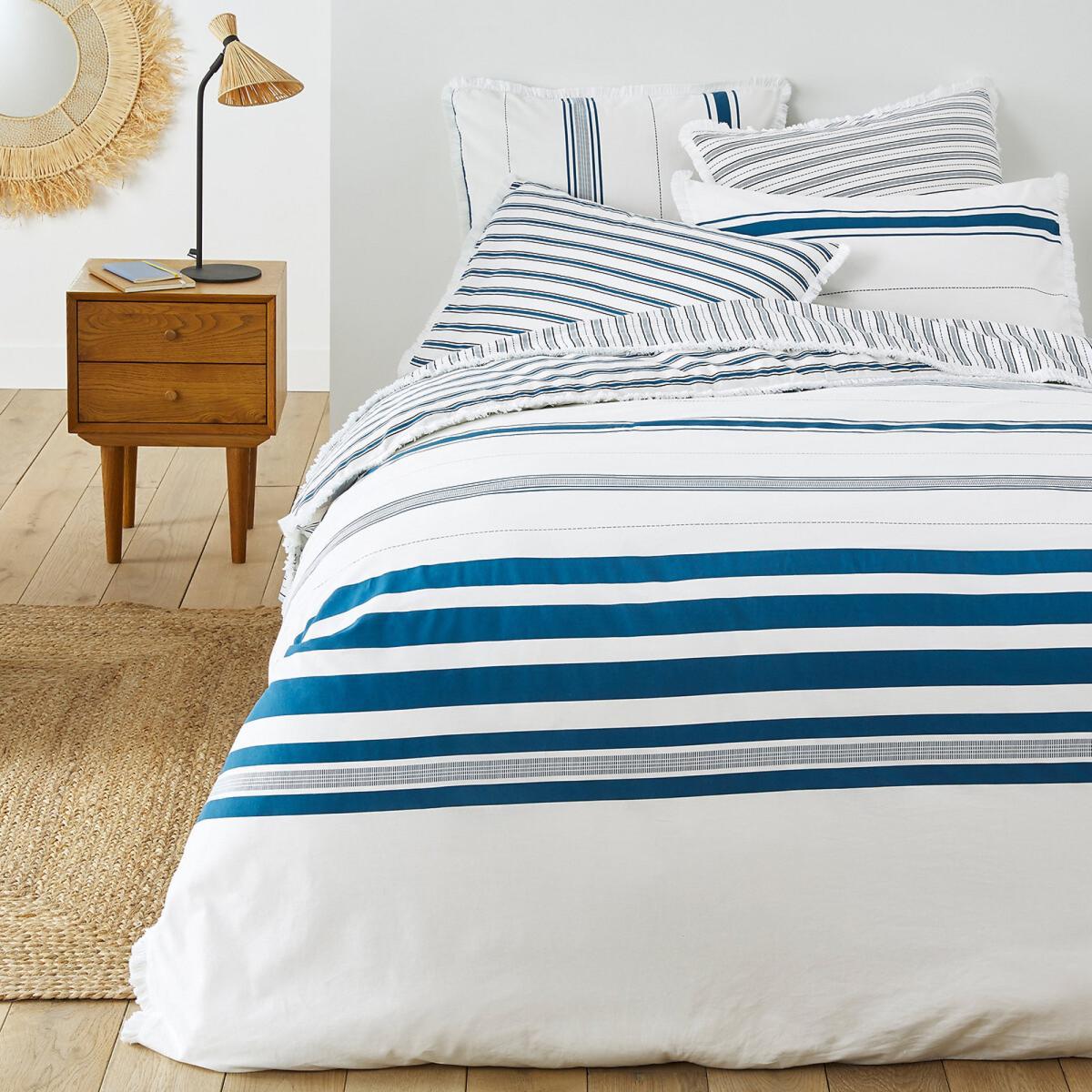 Comporta Pillowcase in Nautical Striped Washed Cotton – image 3