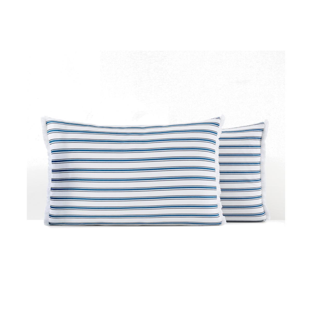 Comporta Pillowcase in Nautical Striped Washed Cotton – image 1