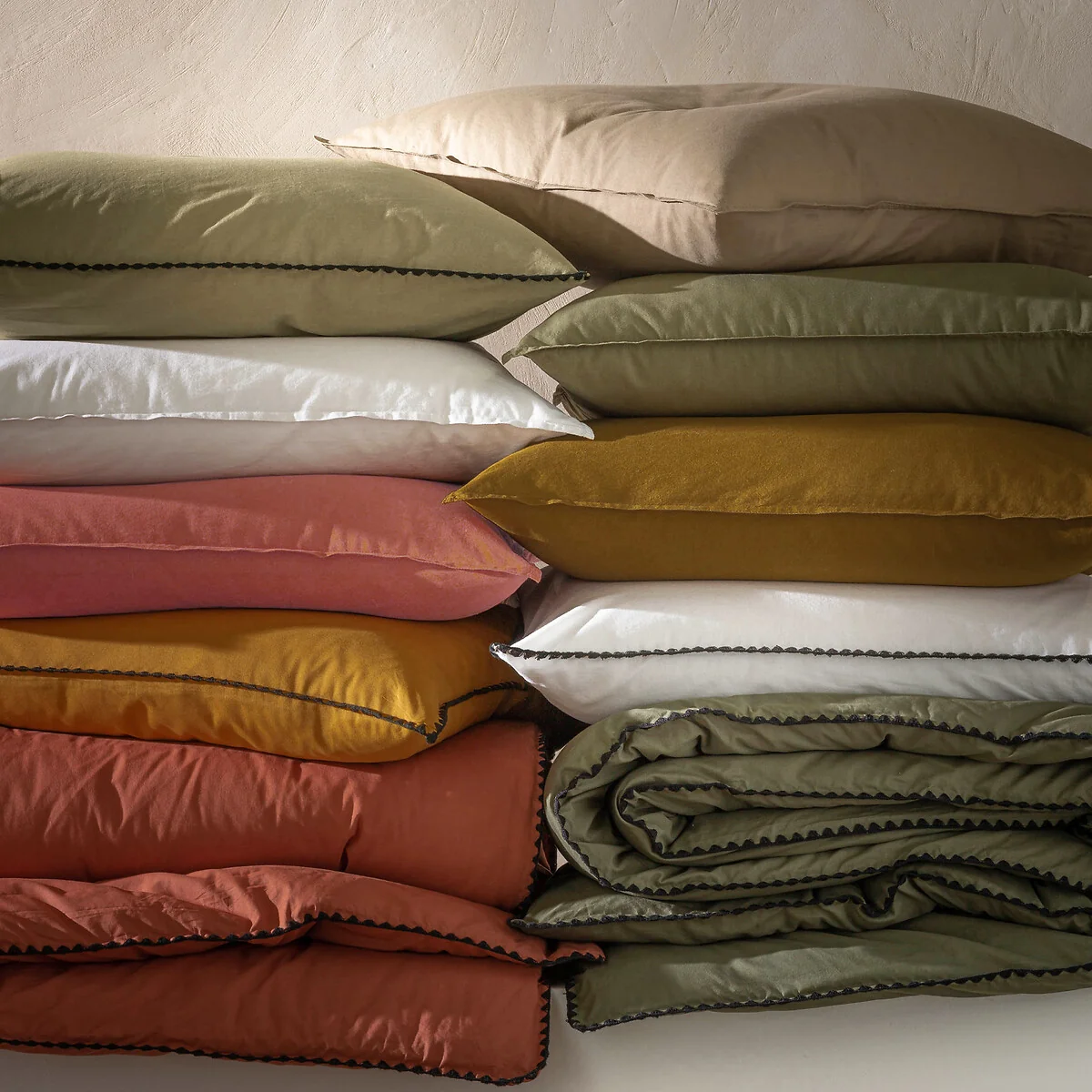 Scenario Plain 100% Washed Cotton Pillowcase – image 8