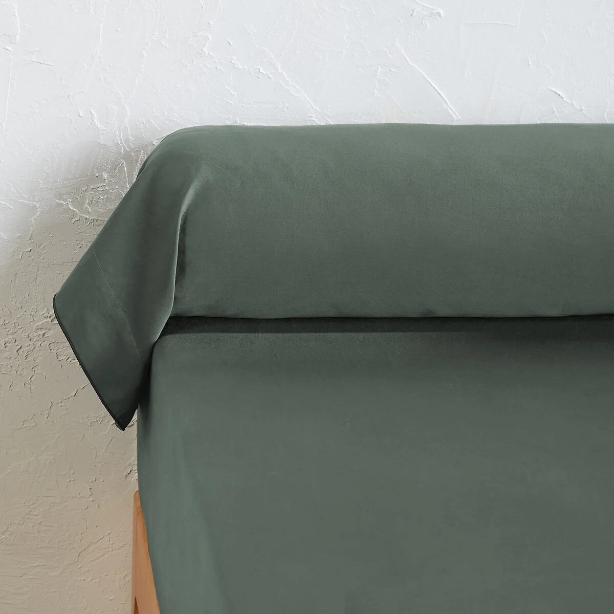 Victor Plain Washed Cotton Satin 300 Thread Count Bolster Pillowcase – image 1