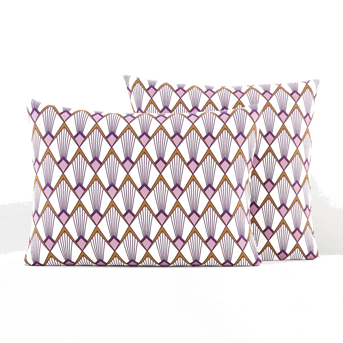 Elisa Mauve 100% Cotton Percale 200 Thread Count Pillowcase – image 1