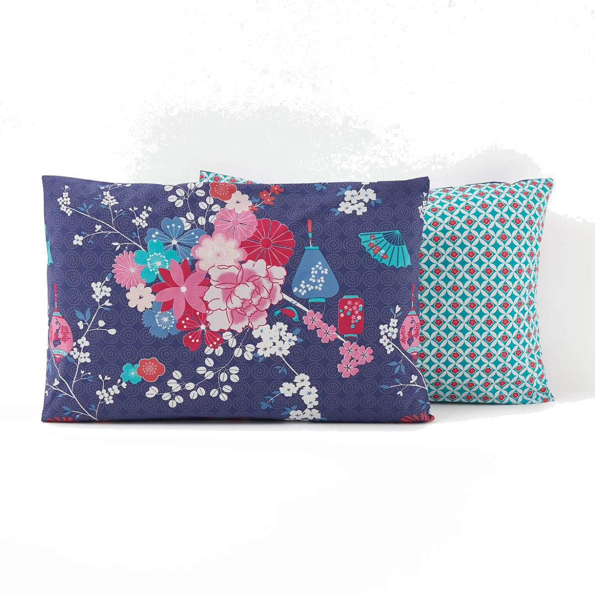 Miss Shanghai Oriental Floral 100% Cotton Pillowcase – image 1