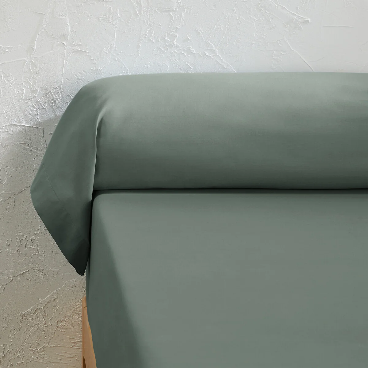 Plain 100% Organic Cotton Percale 200 Thread Count Bolster Pillowcase – image 2