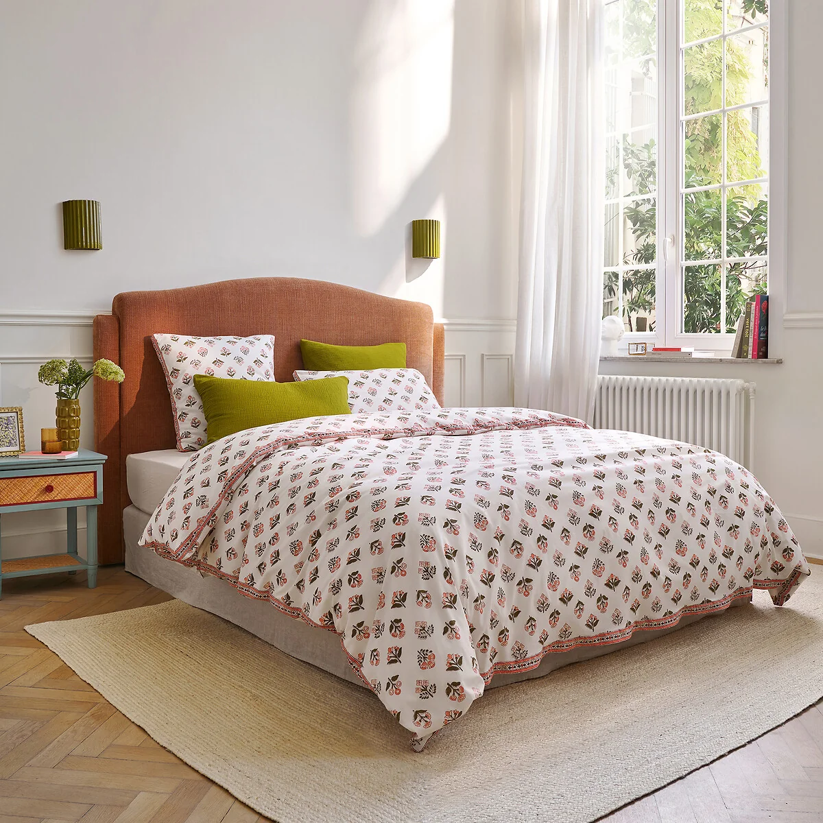 Vandi Ecru Floral Print Washed Cotton Pillowcase – image 2