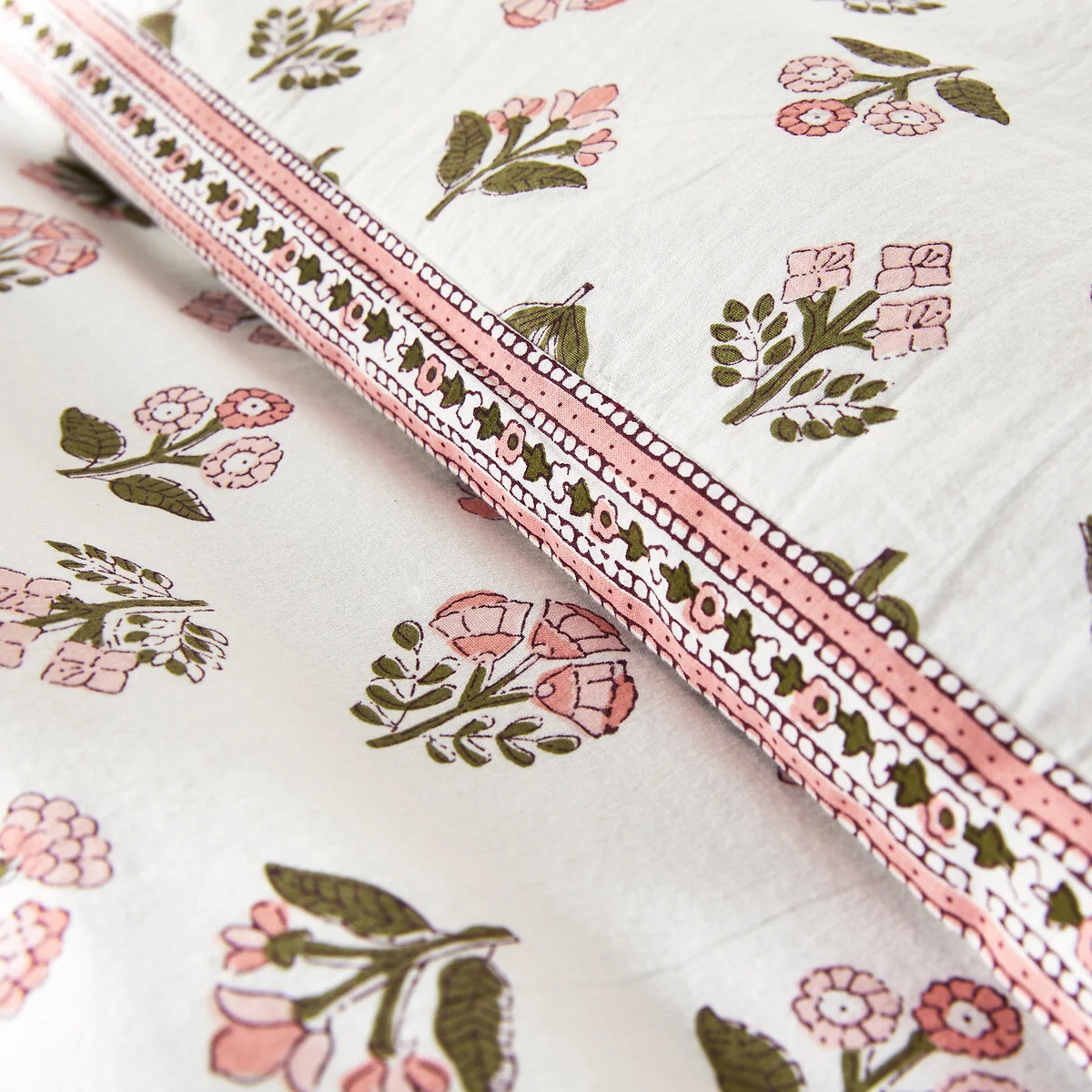 Vandi Ecru Floral Print Washed Cotton Pillowcase – image 5