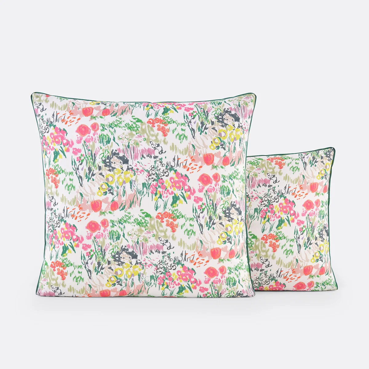 Coloured Field Floral 100% Cotton Percale 200 Thread Count Pillowcase – image 2