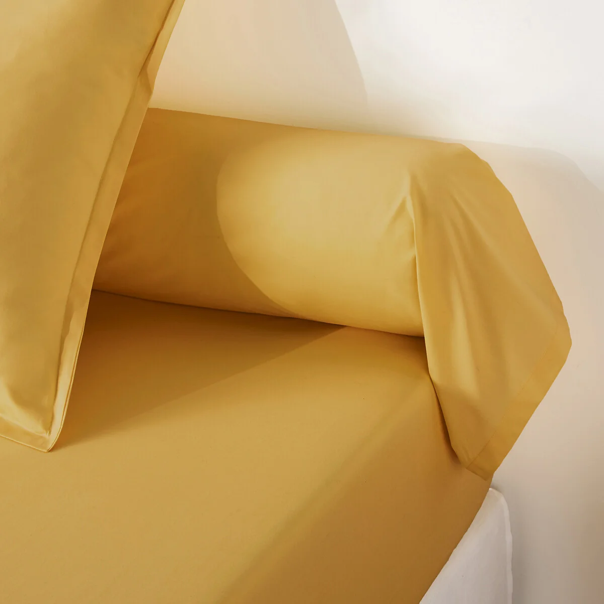 Best Quality Plain 100% Cotton Percale 200 Thread Count Bolster Pillowcase – image 2