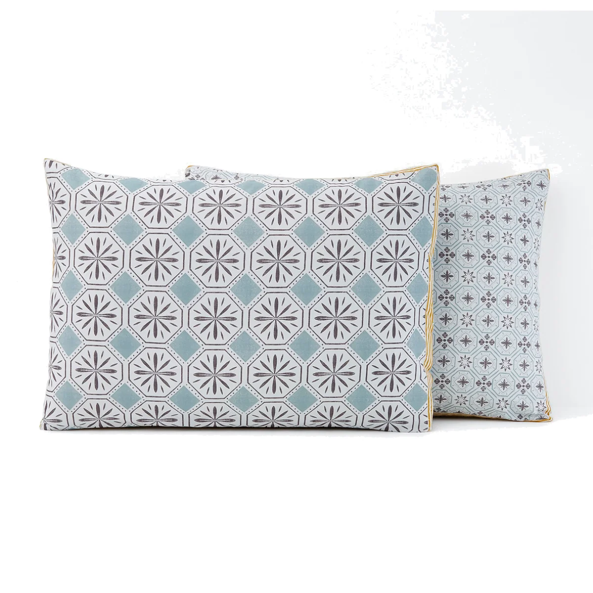 Salernes Tile Print 100% Cotton Pillowcase – image 1