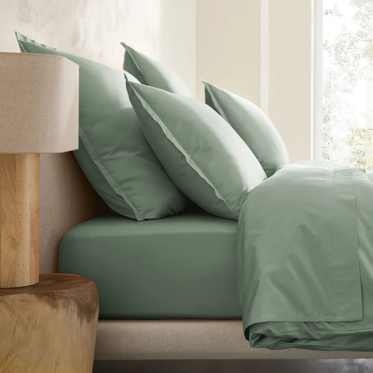 Saria Cotton Sateen Pillowcase – image 1