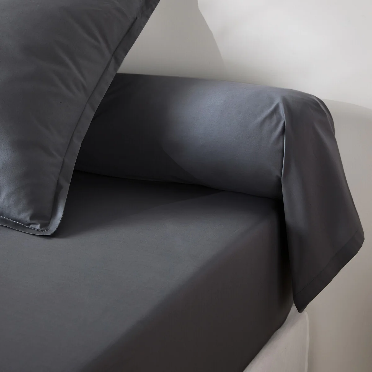 Best Quality Plain 100% Cotton Percale 200 Thread Count Bolster Pillowcase – image 2