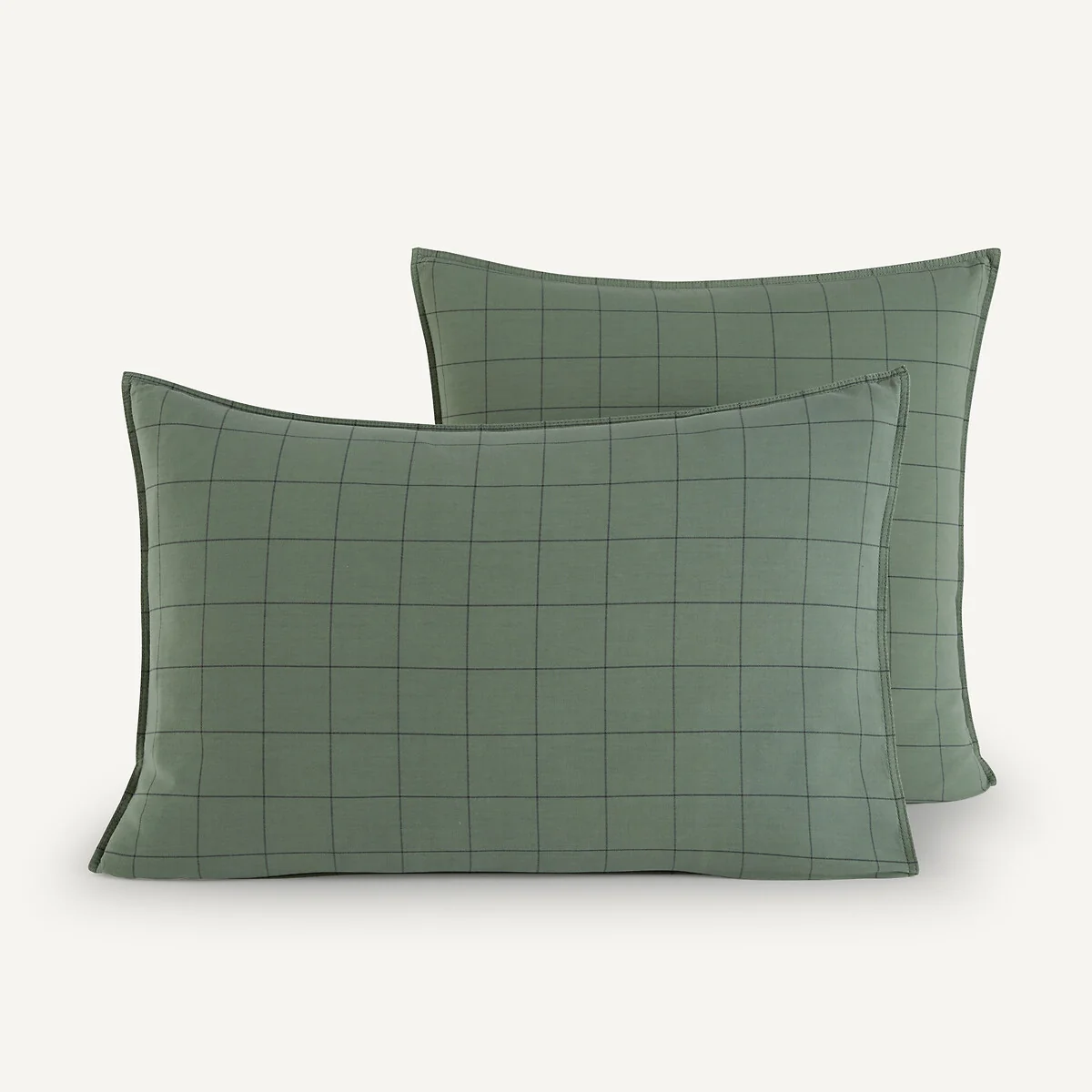 Ponlok Checked 100% Organic Cotton 350 Thread Count Pillowcase – image 2