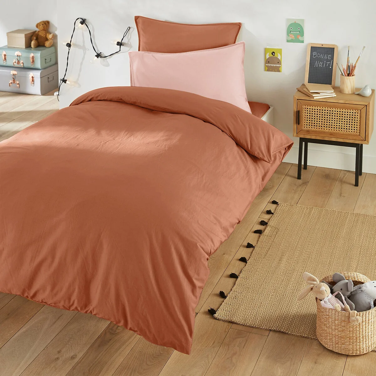 Scenario Plain 100% Washed Cotton Pillowcase – image 3