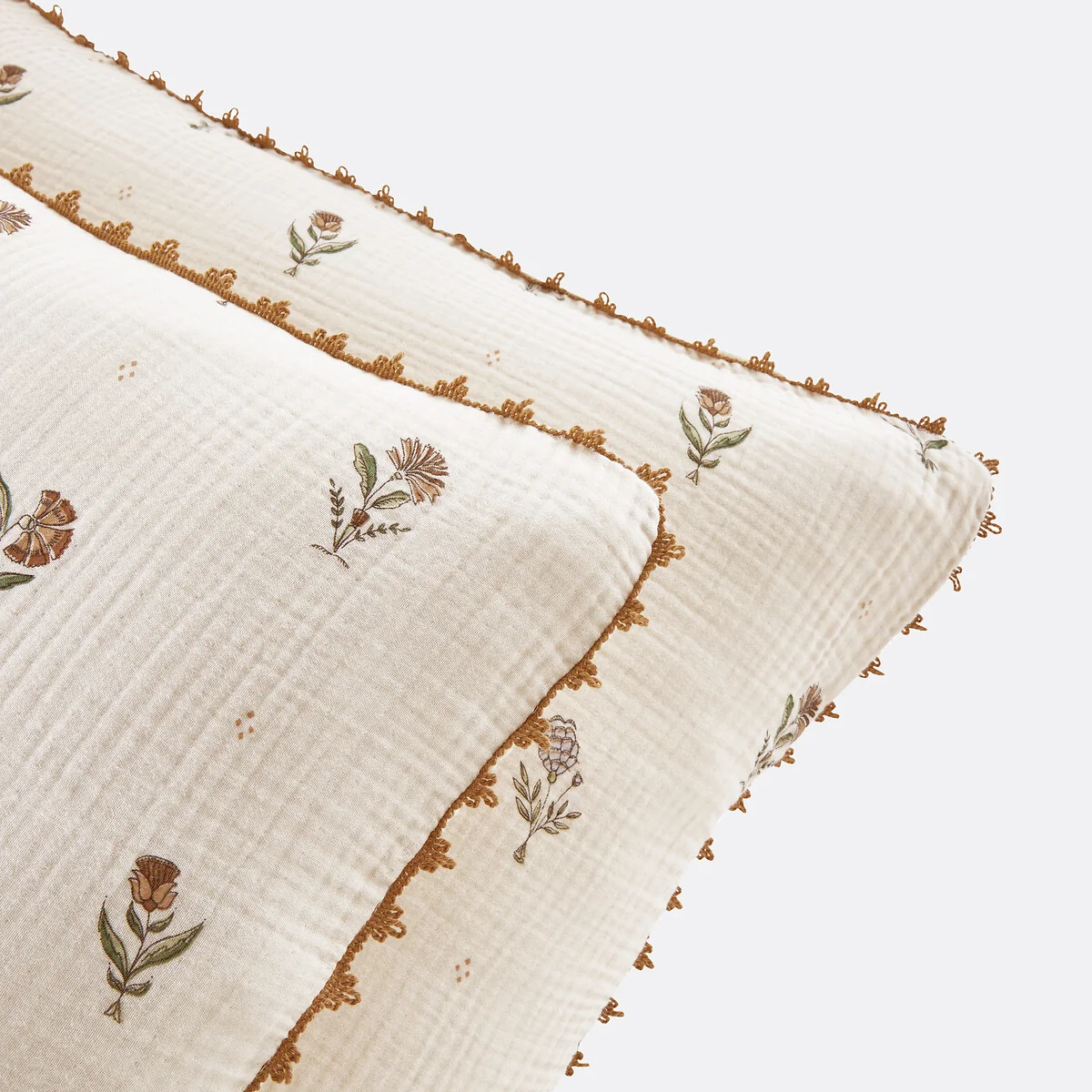 Emeline Floral 100% Cotton Muslin Pillowcase – image 5