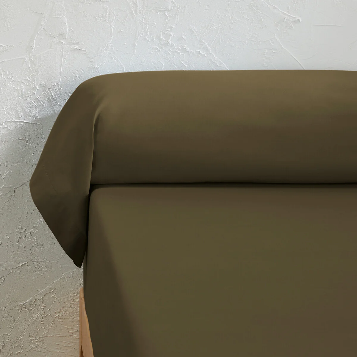 Scenario Plain 100% Organic Cotton Percale 200 Thread Count Bolster Pillowcase – image 1