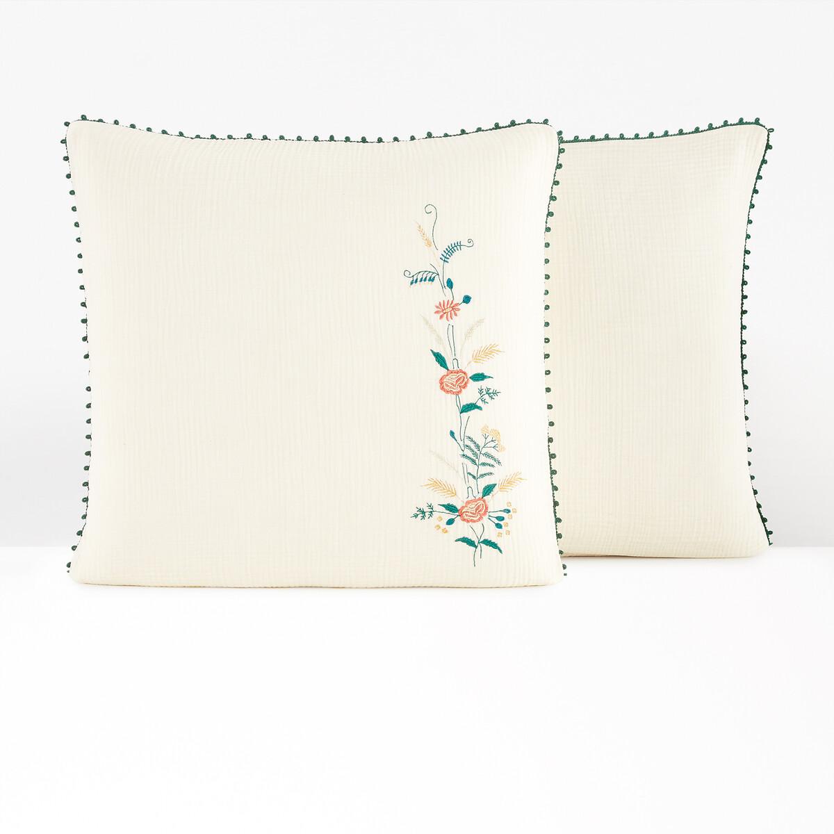 Sumi Floral 100% Cotton Muslin Pillowcase – image 2