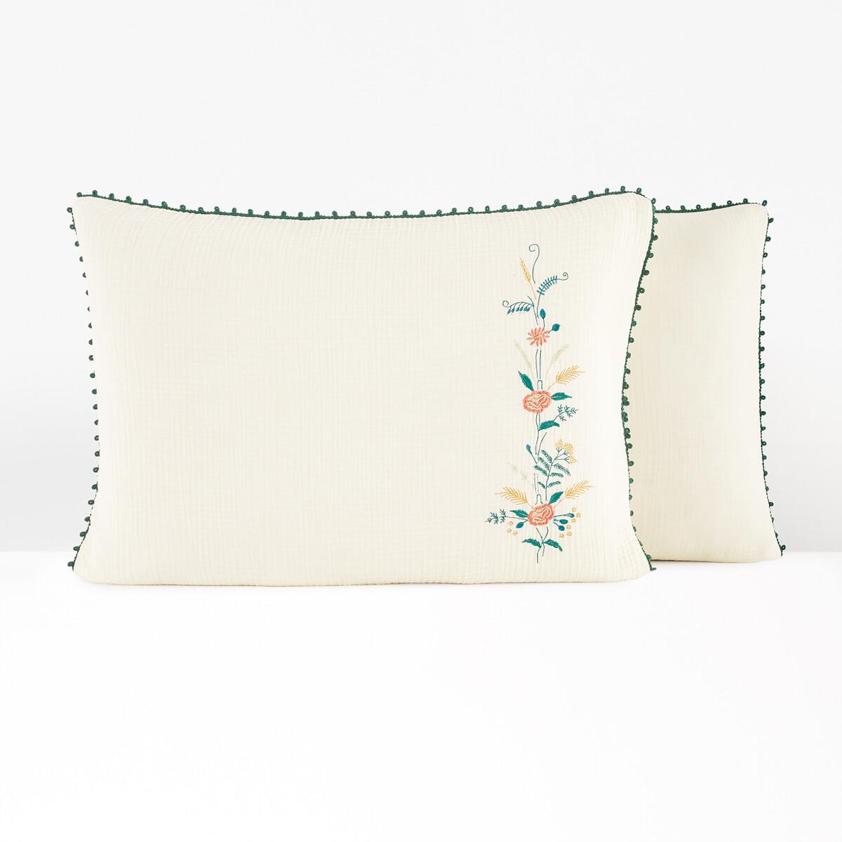 Sumi Floral 100% Cotton Muslin Pillowcase – image 3