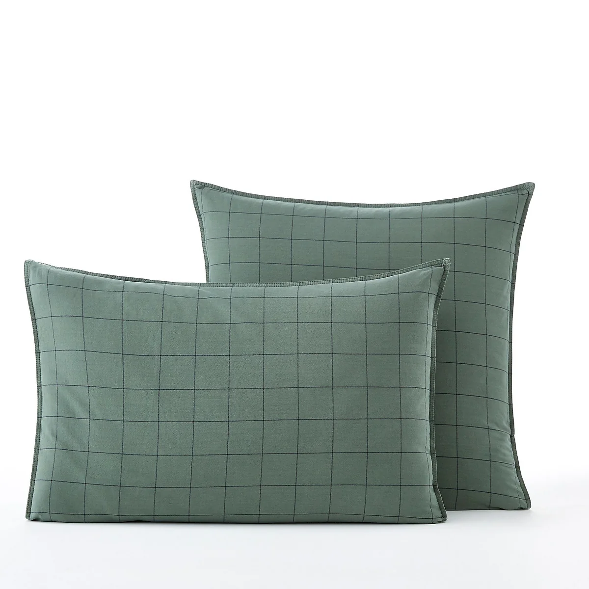 Ponlok Checked 100% Organic Cotton 350 Thread Count Pillowcase – image 1