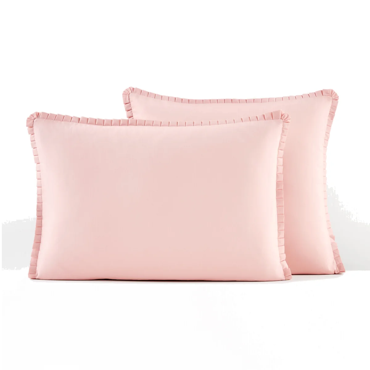 Ruffle Trim 100% Cotton Percale 200 Thread Count Pillowcase – image 1