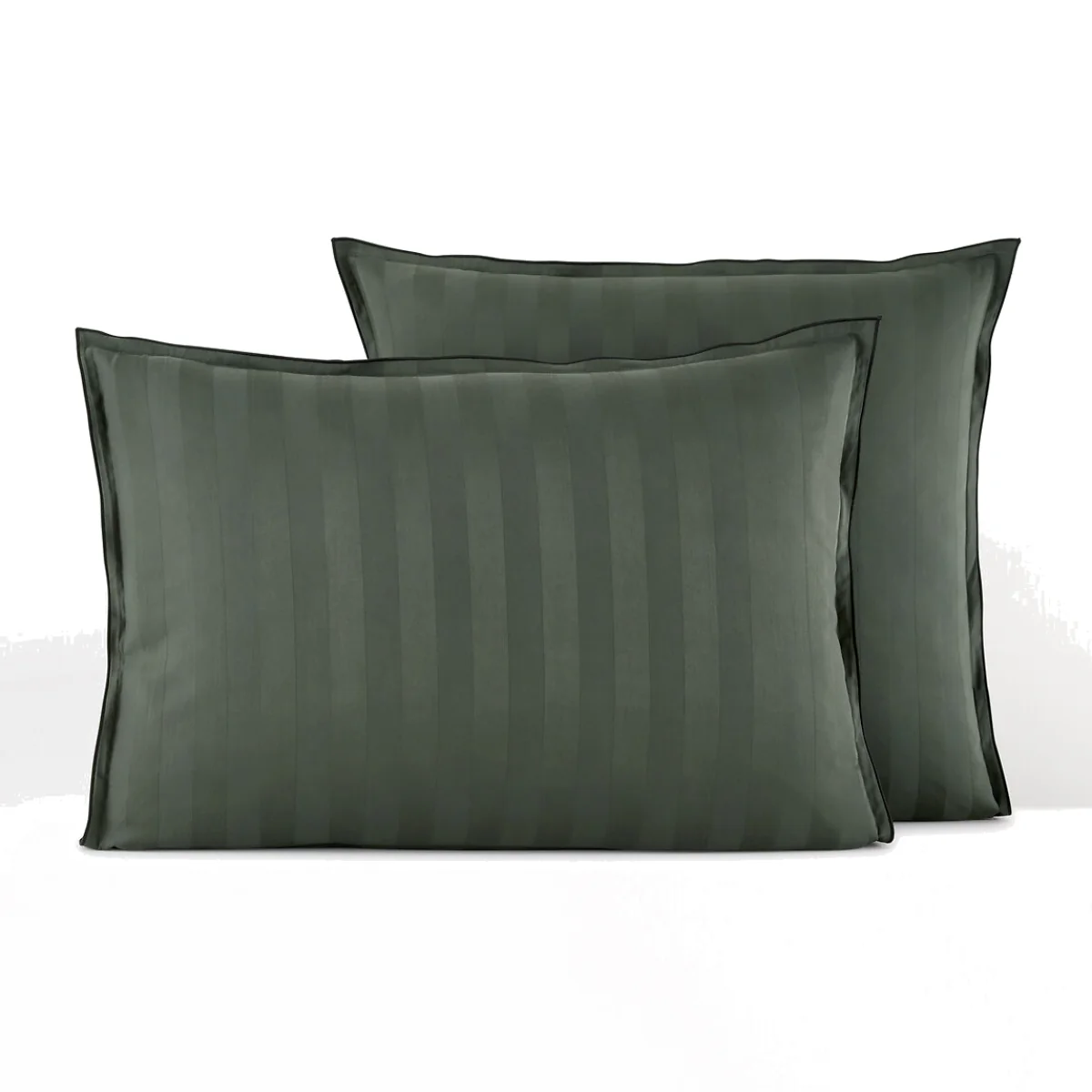 Victor Striped 100% Washed Cotton Satin 300 Thread Count Pillowcase – image 1