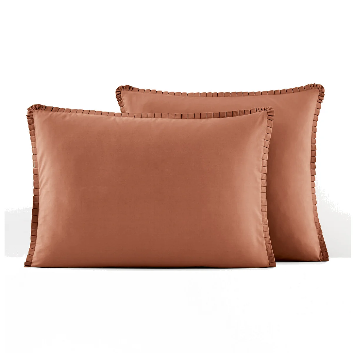 Ruffle Trim 100% Cotton Percale 200 Thread Count Pillowcase – image 1