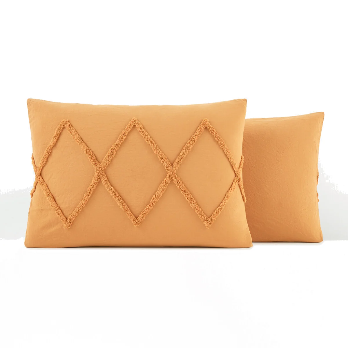 Assa Ochre Tufted Cotton Pillowcase – image 1