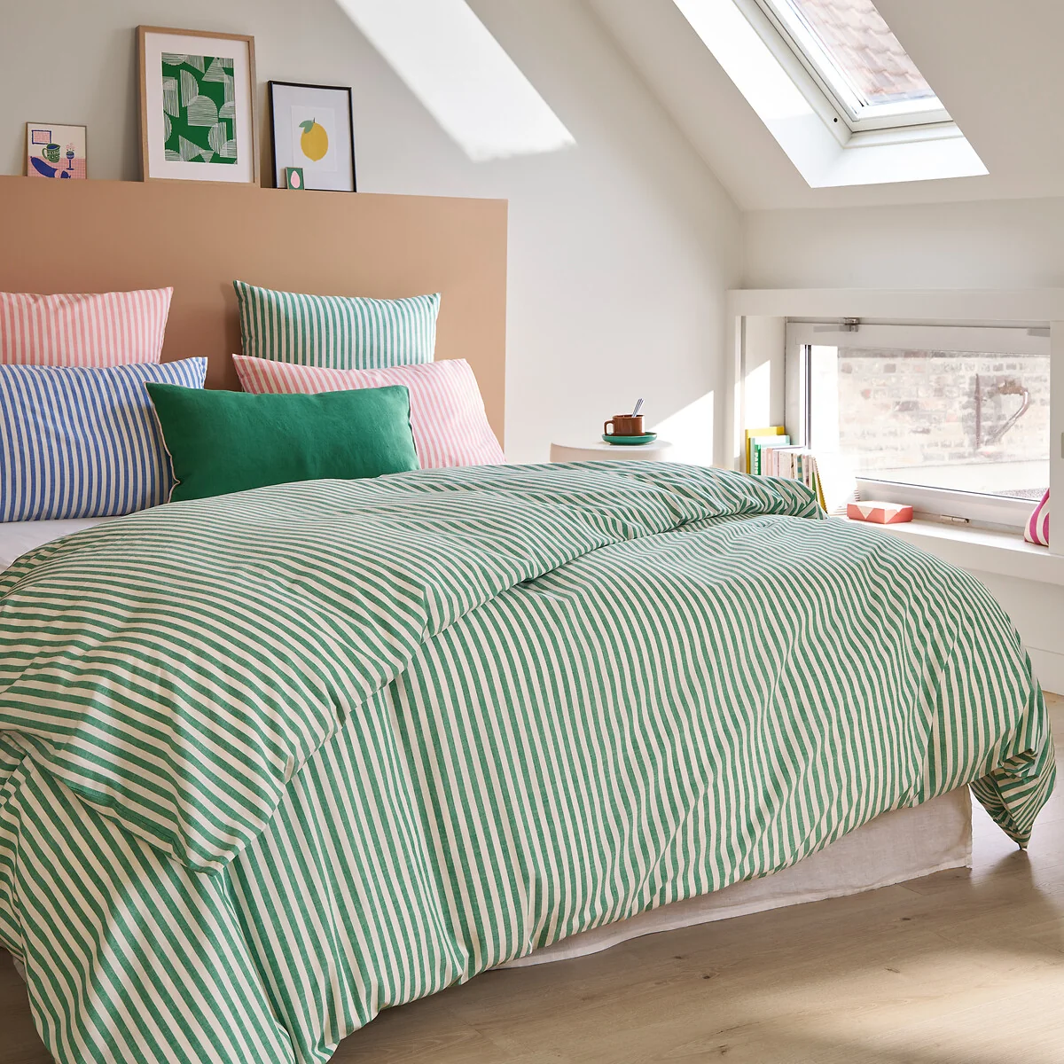 Soizic Coral Cotton Pillowcase – image 2