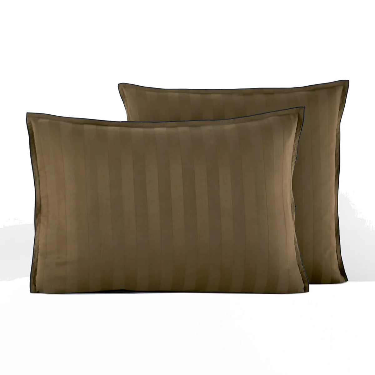 Victor Striped 100% Washed Cotton Satin 300 Thread Count Pillowcase – image 1