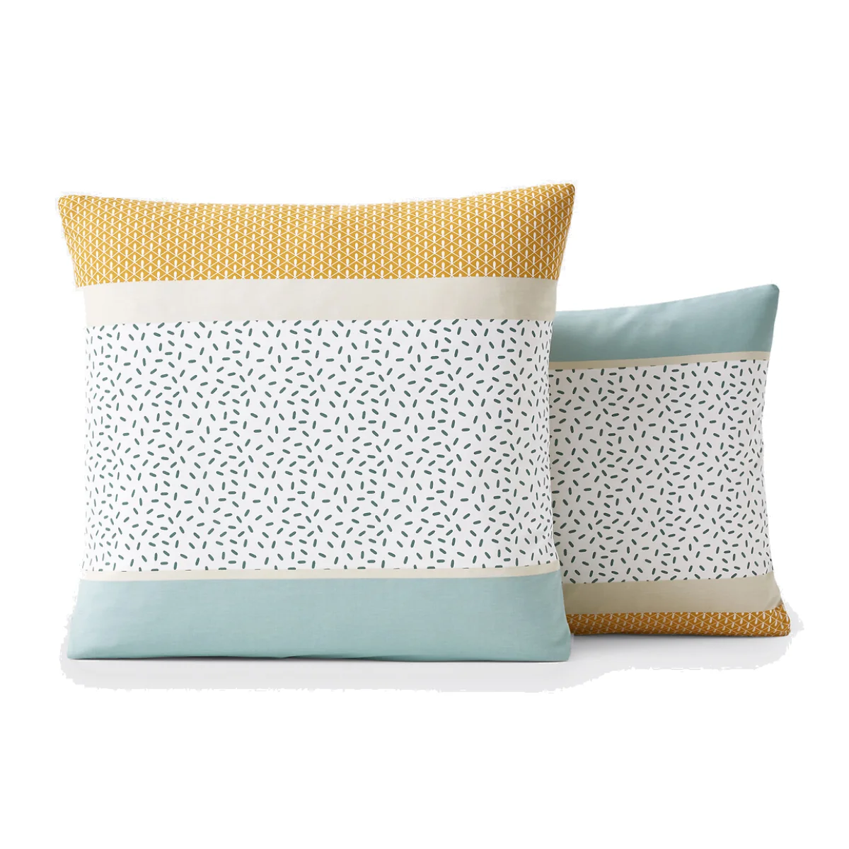 Happy Stripes Graphic Cotton Pillowcase – image 1