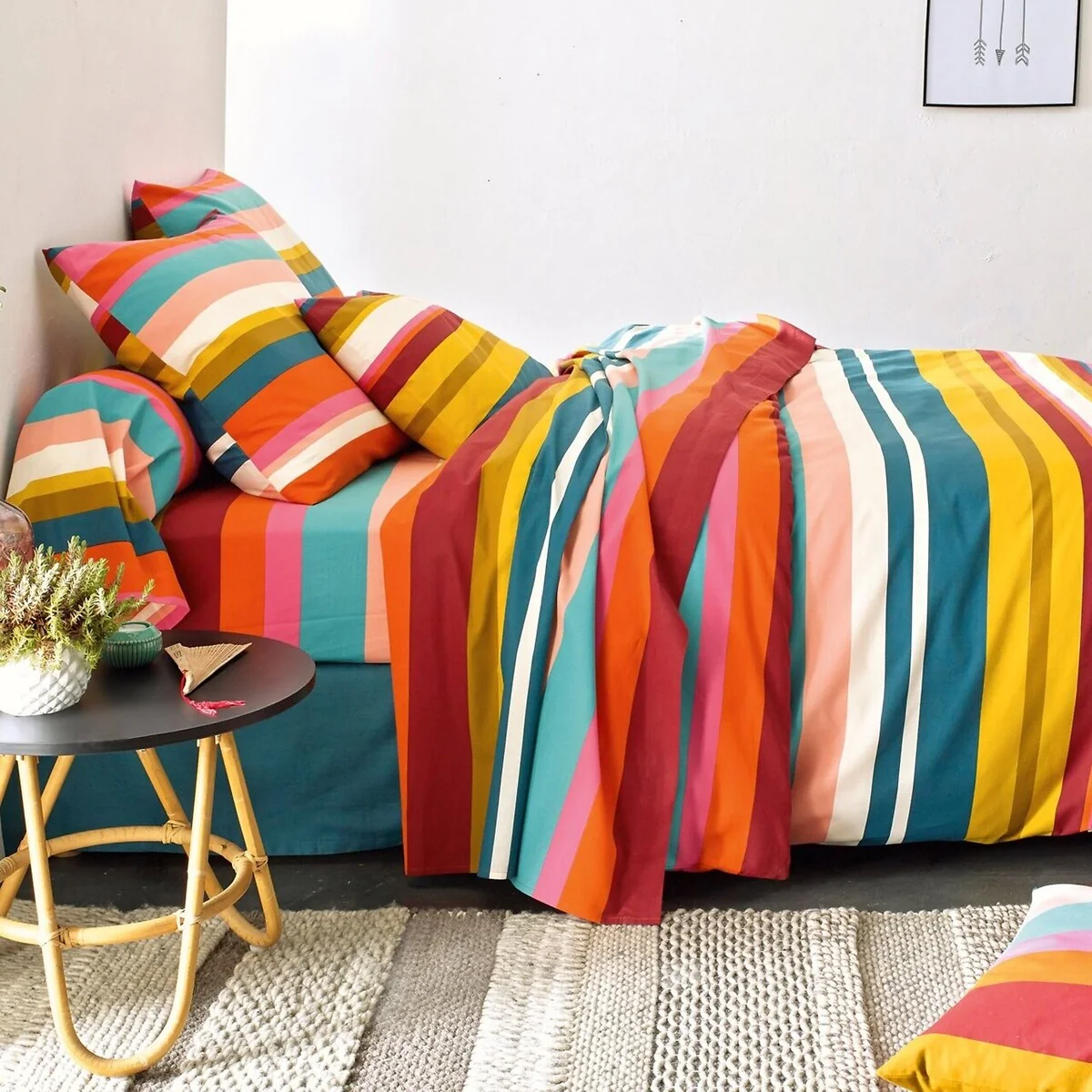 Paraiso Striped 100% Cotton Pillowcase – image 3