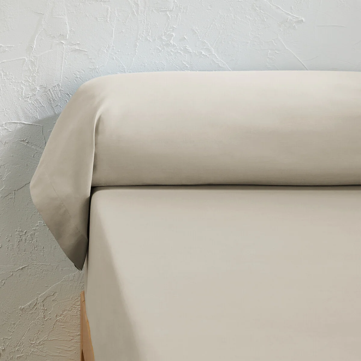 Plain 100% Organic Cotton Percale 200 Thread Count Bolster Pillowcase – image 2