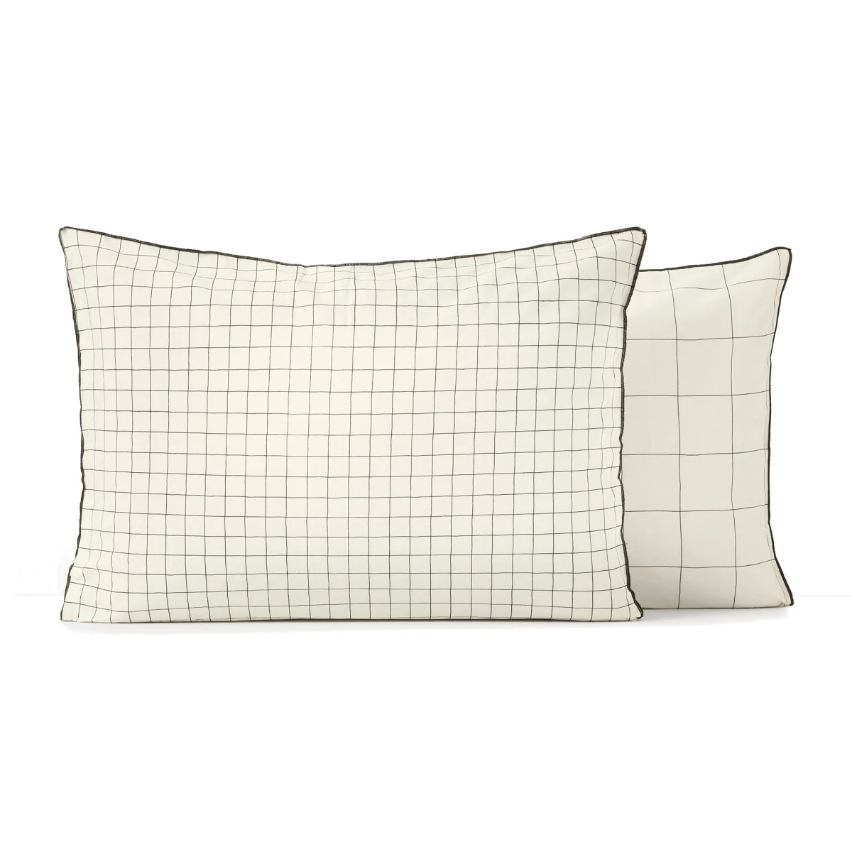 Basile Checked 100% Washed Cotton Pillowcase – image 1