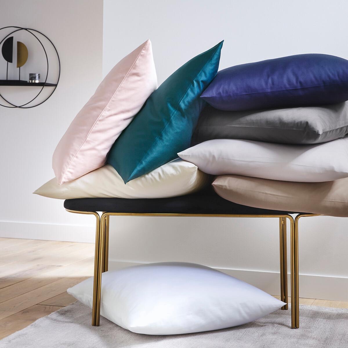 Cotton Satin Plain Bolster Pillowcase – image 3