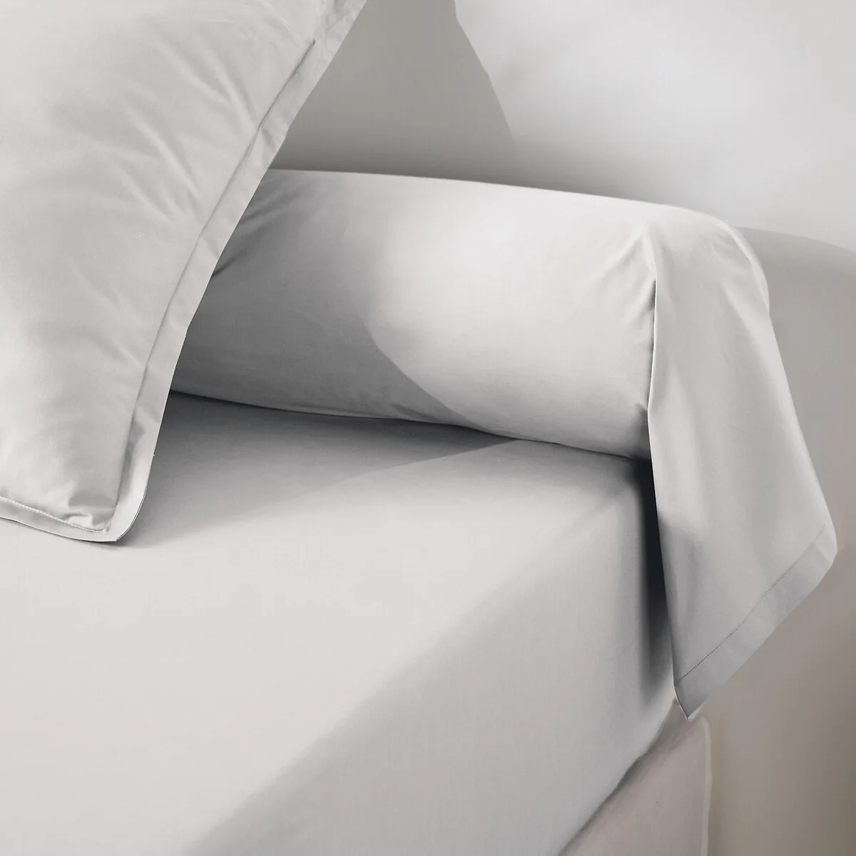 Best Quality Plain 100% Cotton Percale 200 Thread Count Bolster Pillowcase – image 2