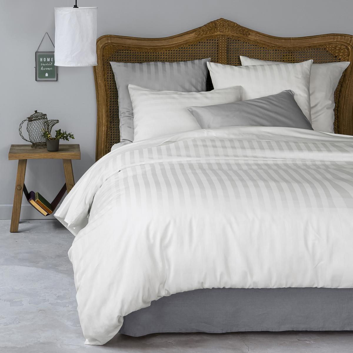 Striped Cotton Satin Bolster Cover – image 5