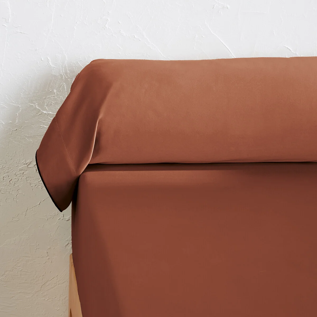 Victor Plain Washed Cotton Satin 300 Thread Count Bolster Pillowcase – image 1