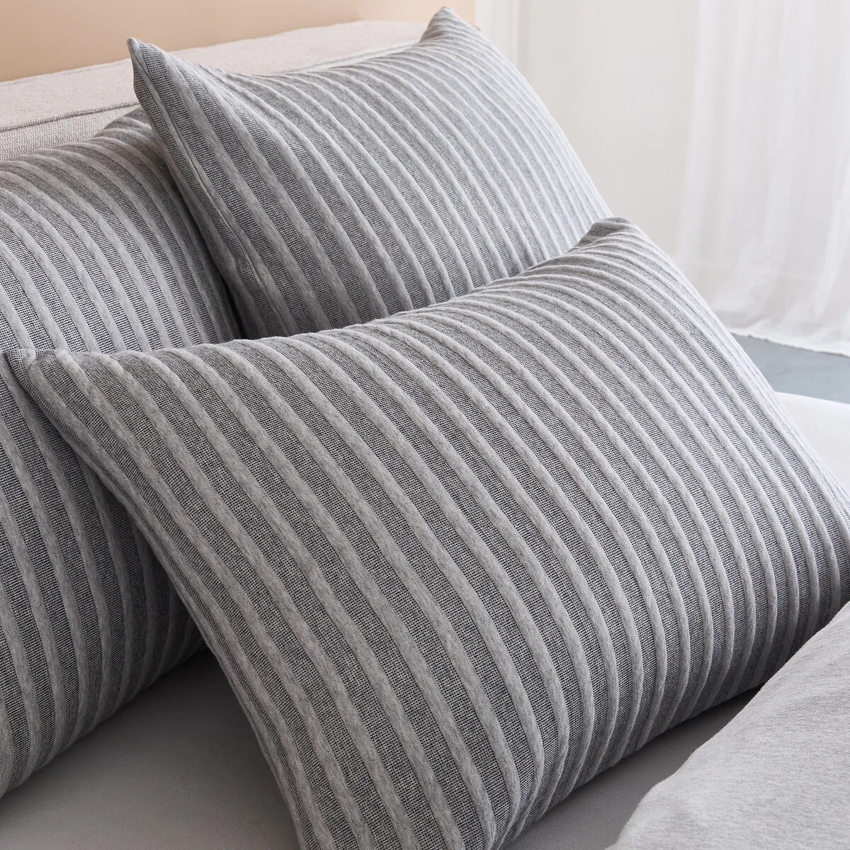 Archi Striped 100% Cotton Jersey Pillowcase – image 6