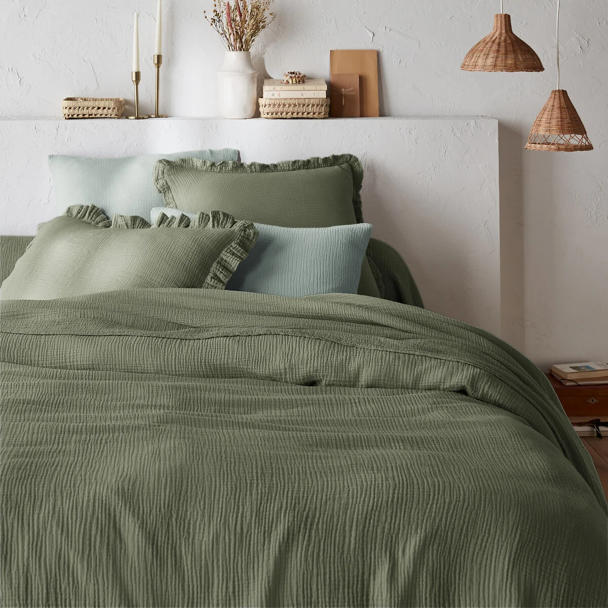 Kumla Plain Cotton Muslin Pillowcase – image 3