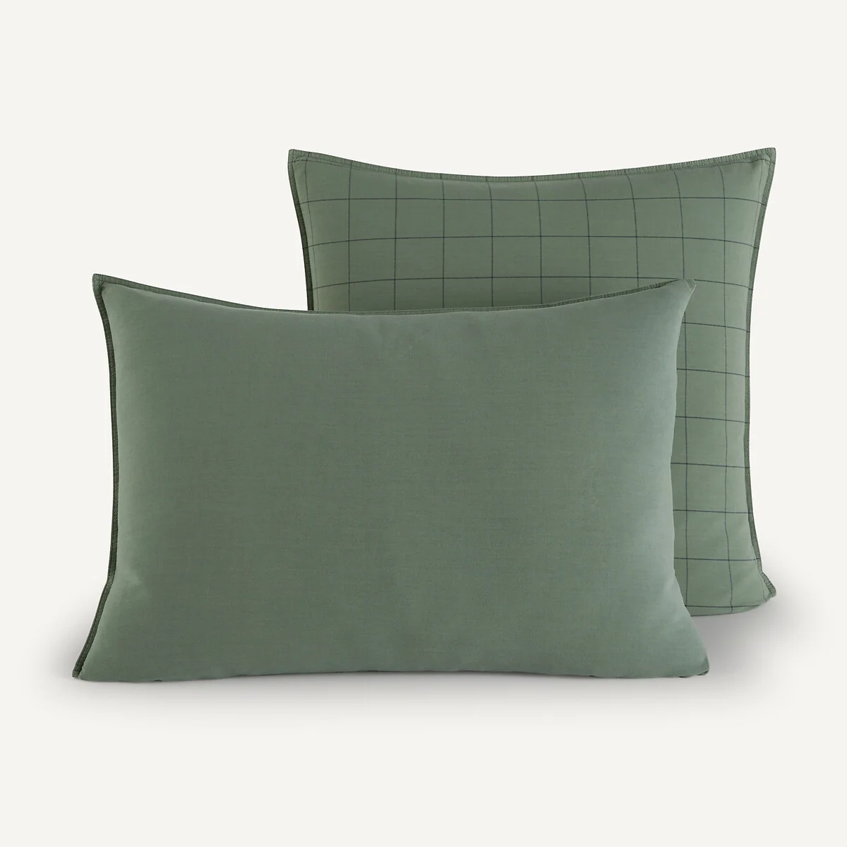 Ponlok Checked 100% Organic Cotton 350 Thread Count Pillowcase – image 3